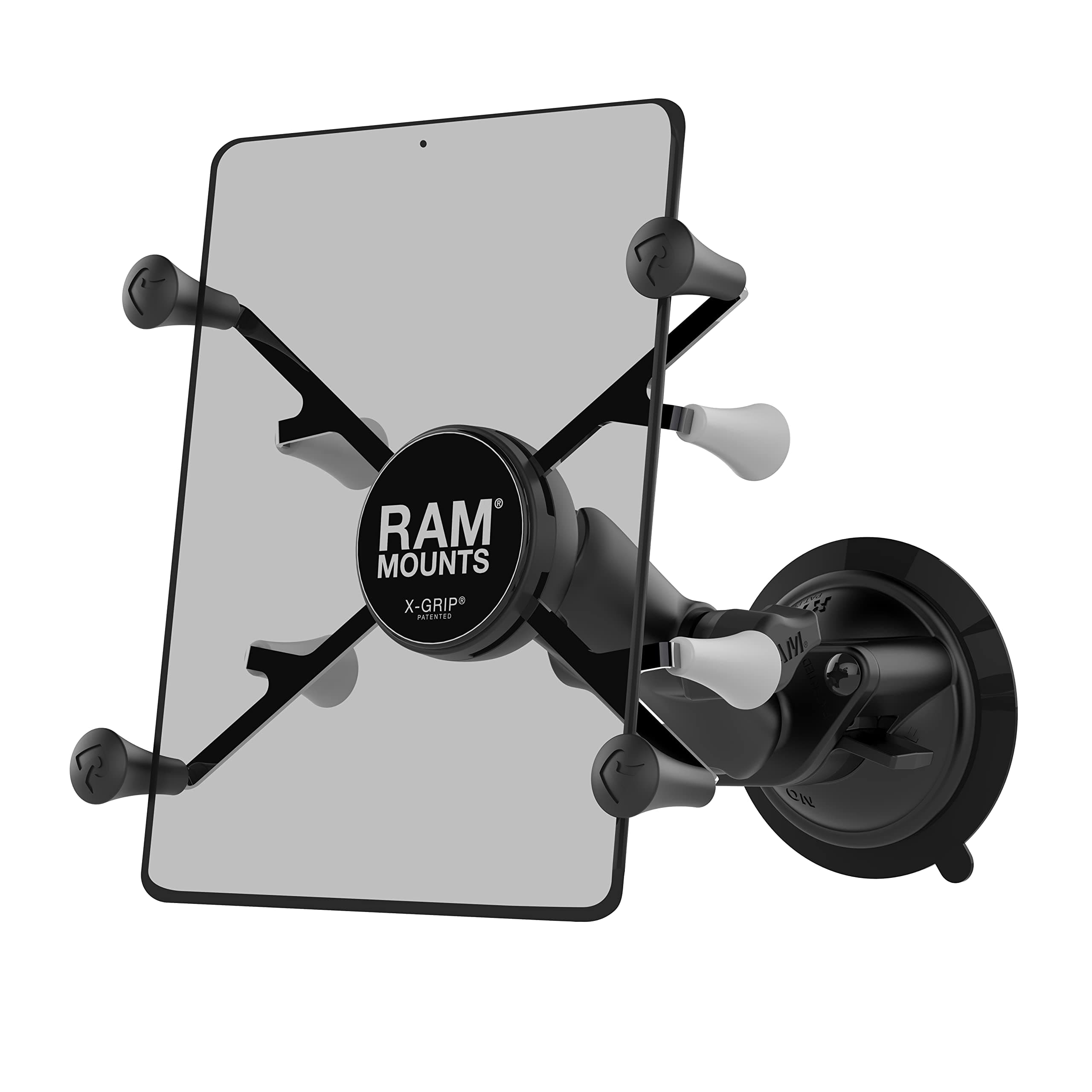 RAM Mounts RAM-B-166-UN8U X-Grip with RAM Twist-Lock Suction Cup Mount for 7"-8" Tablets with Medium Arm for Vehicle Windshields