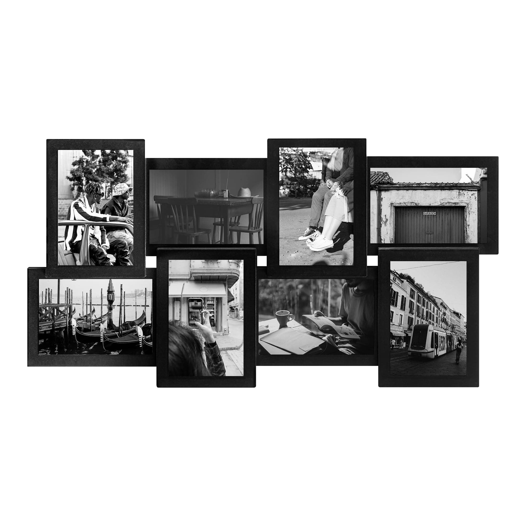 picture frames 4x6 collage, 8 Opening picture frames 4x6 multiple photos Selfie Gallery Collage, Wall Hanging For 6x4 Photos (Black)