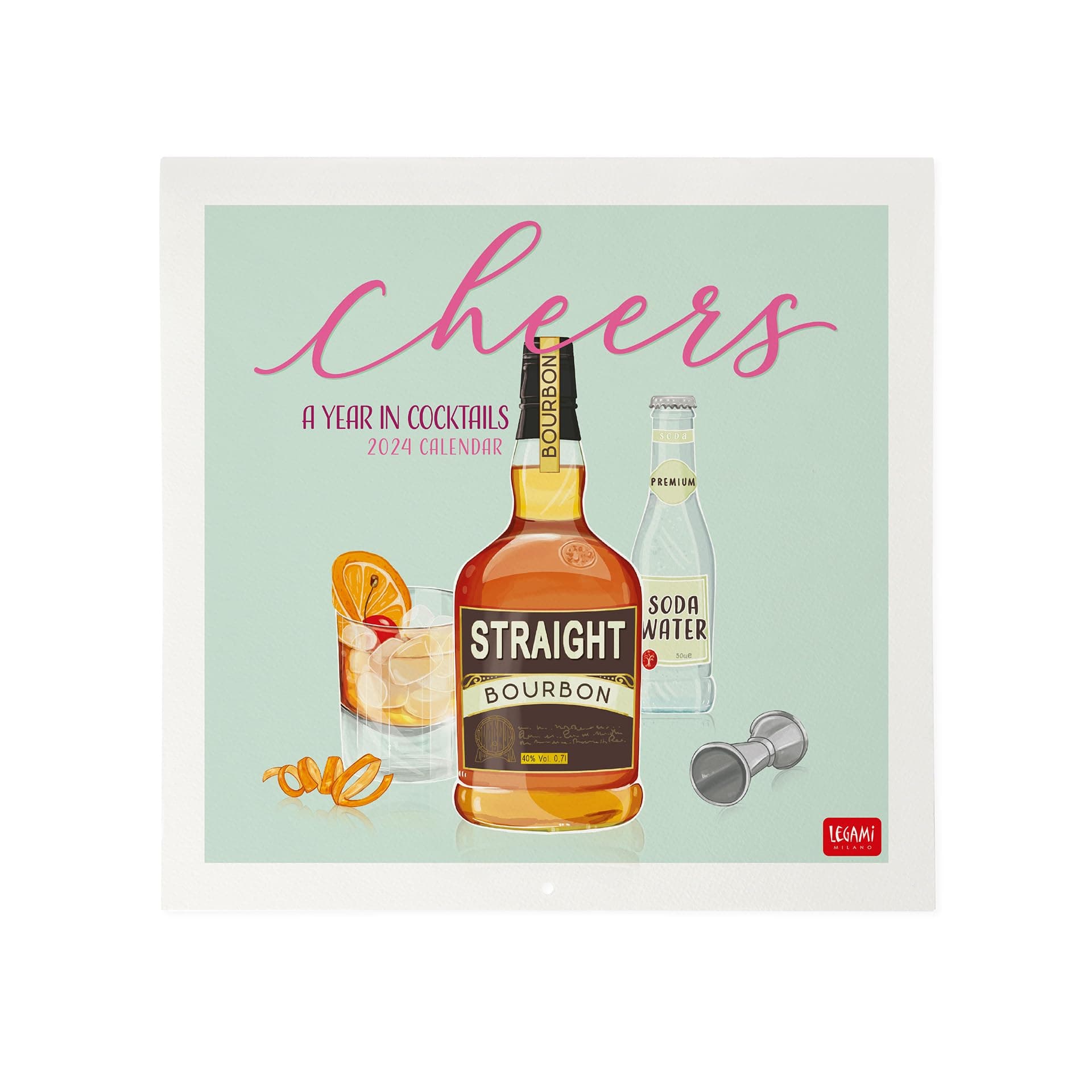 Wall Calendar 2024, 12 Months and Annual Planner, Space for Notes and Notes, Number of the Week, Zodiac Signs and International Holidays, Single Cellophanation, 30x29 cm