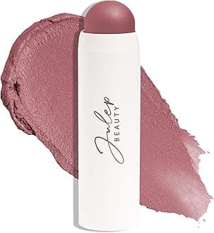 Skip The Brush 2-in-1 Colour Stick for Cheeks and Lips (Muted Mauve) Cream to Powder Blusher and Lip Balm - Cream Blush Enriched with Vitamin E for Hydrated, Healthy Skin & Lip Care