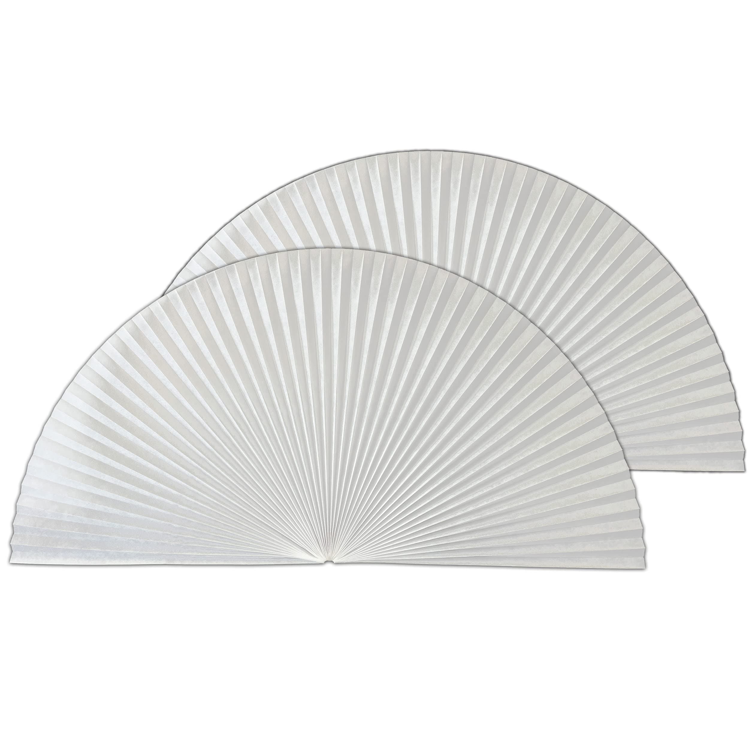 Arch Light Filtering Fabric Shade fit for Perfect Half-Round Arch Windows No Tools Installation, White, 2 Pack, 72” x 36”