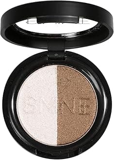 Single Duo Shimmer Brown Eyeshadow, Dual Color, Longwear, White Eye Makeup for Day & Night
