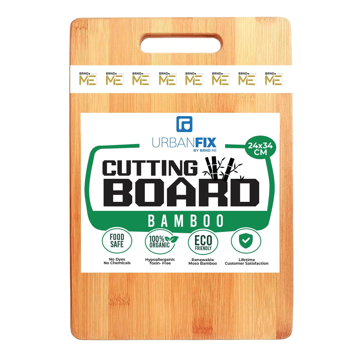 Large Natural Bamboo Wood Chopping Cutting Board For Kitchen Vegetables, Fruits & Cheese, Bpa Free, Eco-Friendly, Anti-Microbial Standard Natural Bamboo Standard Natural Bamboo