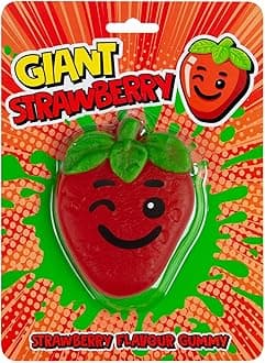 Giant Gummy Jelly Novelty Sweets Gummies Flavoured Jellies Flavour Gummy 120g (Giant Strawberry)