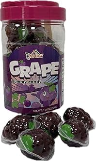 Apexy Grape Gummy Gummies - with Fruity Liquid Center Gummy Candy for Halloween, Birthday, Trick Or Treat, Party Candy - Jelly Filled Gummies, Fat Free, Nut Free. 11.42oz (Grape)