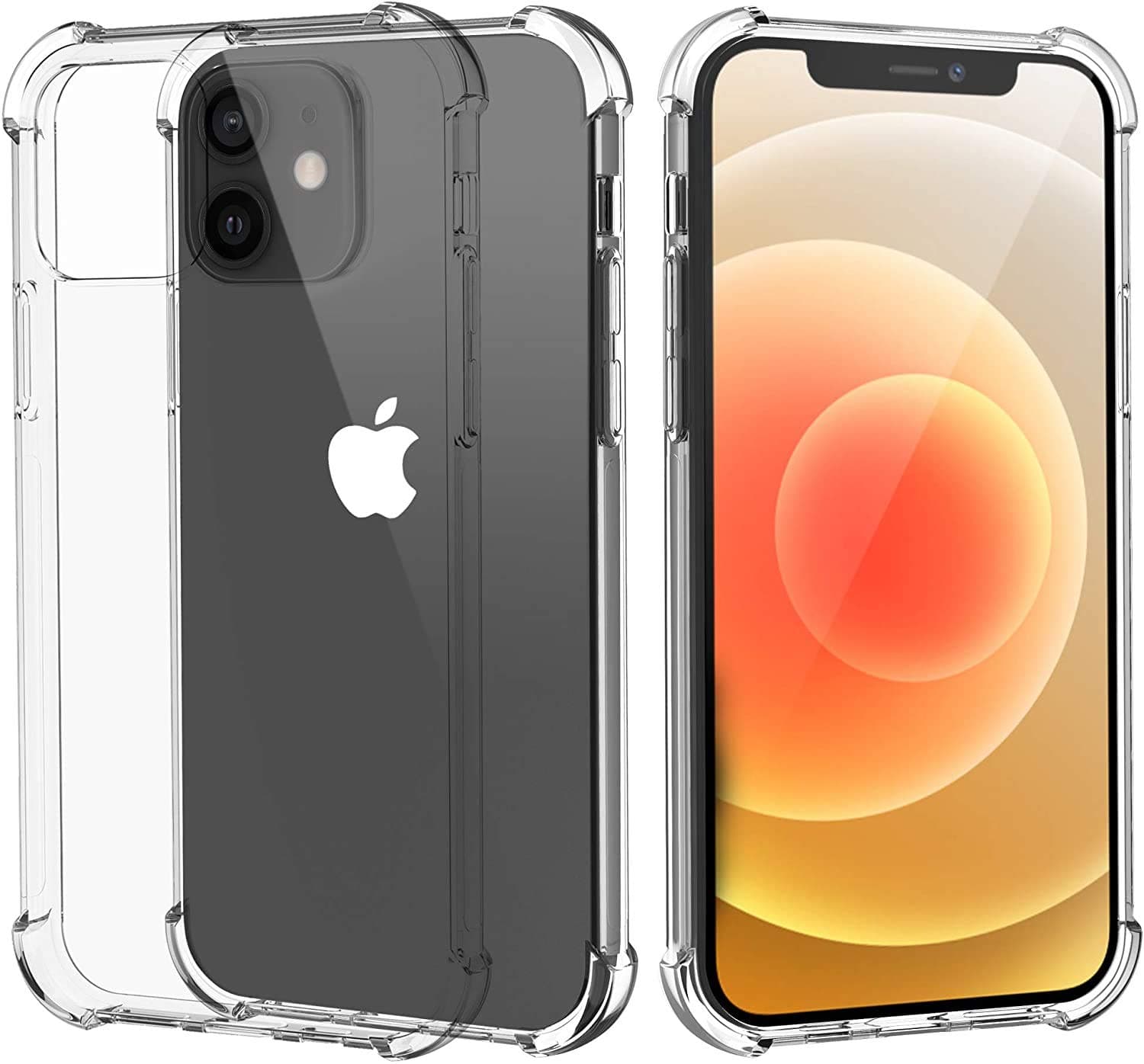 Birsppy Yoyamo Crystal Clear Compatible with iPhone 12 Mini Case [Never Yellow] [Military Grade Protection] Shockproof Protective Phone Case Slim Thin Cover 5G (5.4 inches) 2020- Clear