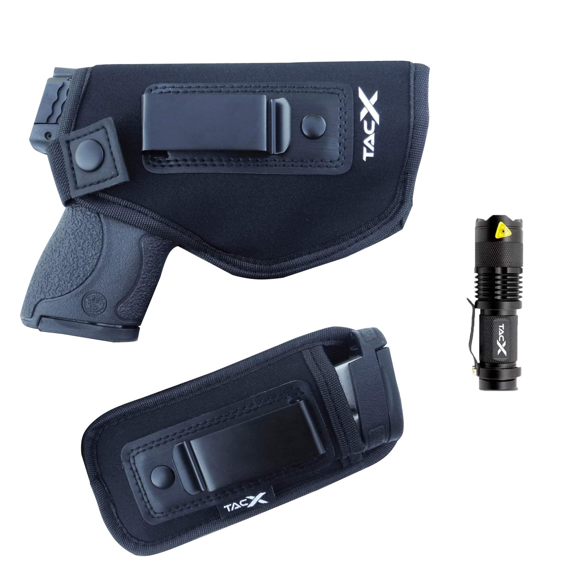 Universal IWB Holster | Concealed Carry | Inside The Waistband Bundle | Flexible, Breathable, Neoprene | S&W M&P Shield 9/40 1911 XDS Taurus Glock