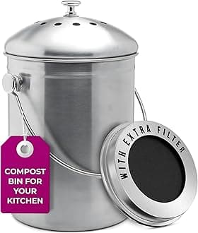 Epica Stainless Steel Compost Bin 1 Gallon