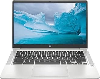 HP Chromebook Laptop • 14 Inch Display • Intel Celeron N4120 Processor • 8GB RAM • 128GB eMMC • Intel UHD Graphics 600 • WiFi • Bluetooth • Backlit Keyboard • Chrome OS • Modern Gray (Renewed)