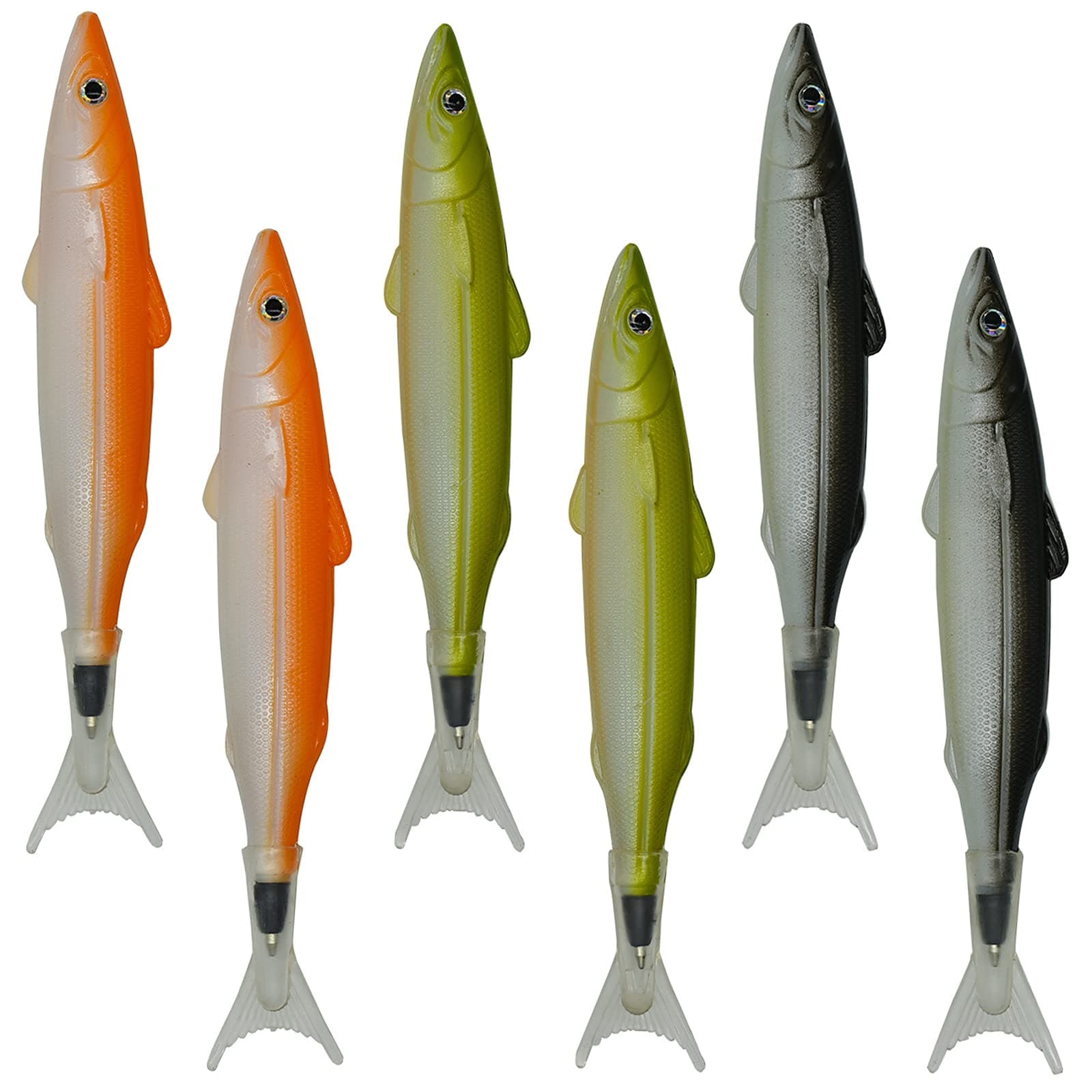 Maydahui 6 PCS Fish Ballpoint Pen Creative Novelty Pens Black Ink for School Office Home
