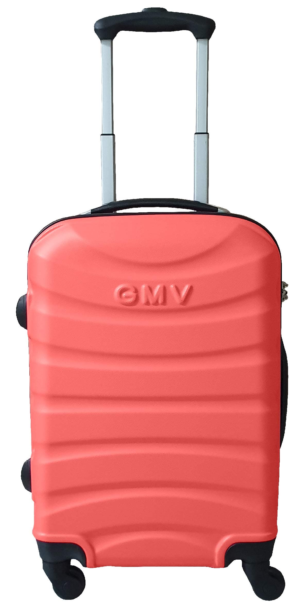 Hard Shell ABS 4 wheel Spinner Lightweight Hand Luggage Cabin Travel Trolley (RED)