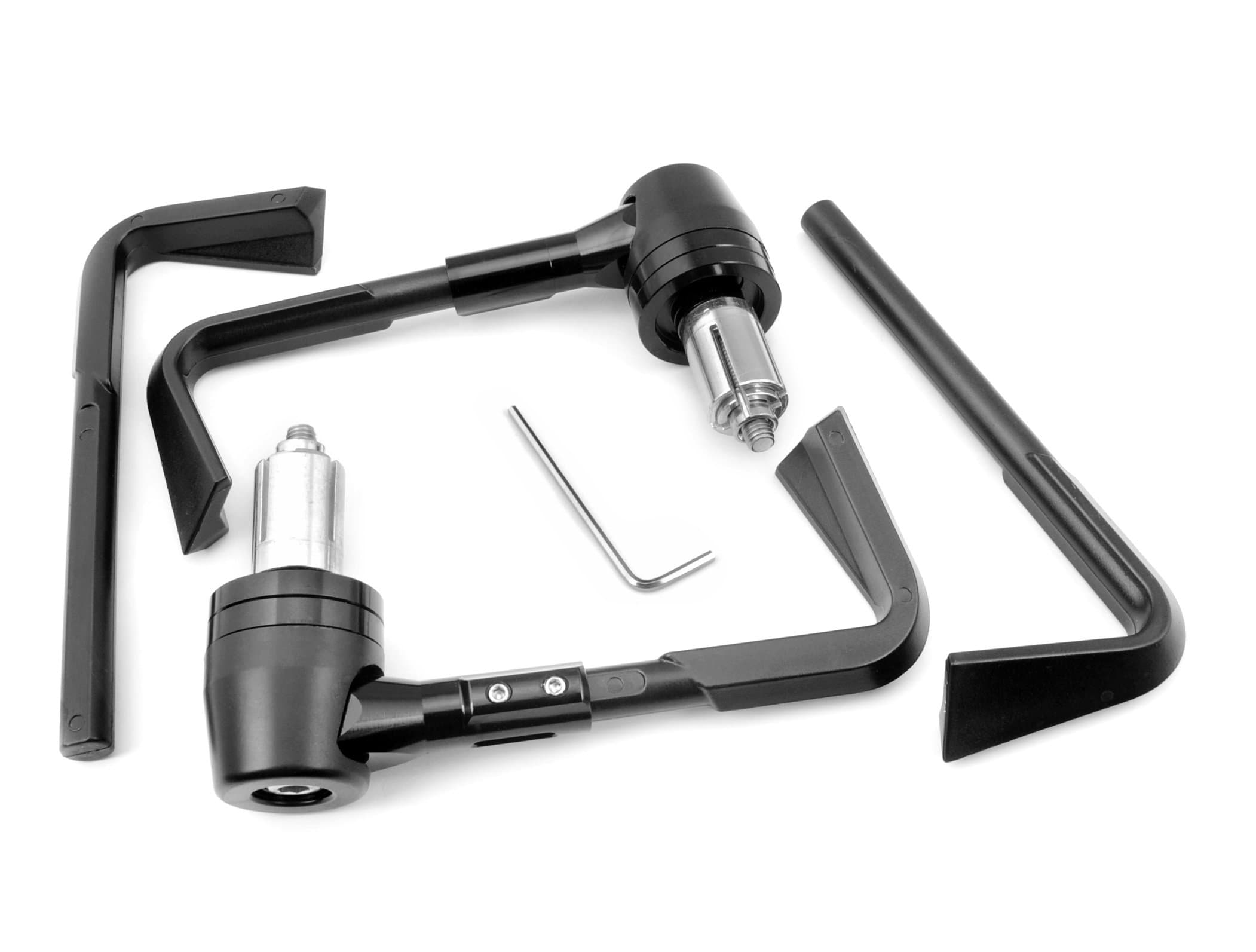 1 Pair Motorcycle CNC Aluminum Front Adjustable 7/8"(22mm) Brake Clutch Lever Guards Proguard System Protector Handlebar Brush Black Fit for YAMAHA YZF R1 2002-2003 F-14/Y-688