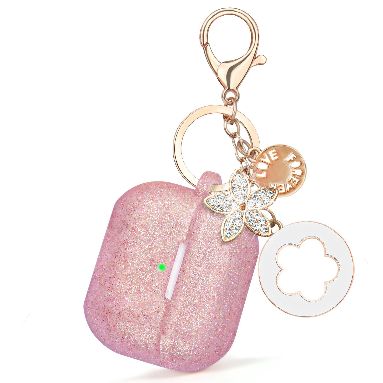 VISOOM Case for Airpods 3 - Airpod 3rd Generation Cases 2021 Silicone for iPod 3 Earbuds Case Cover Women Wireless Charging Case with Accessories Girl Bling Keychain for Apple Airpod Gen 3