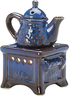 Koehler 10017714 5.375 Inch Teapot Stove Oil Warmer Blue