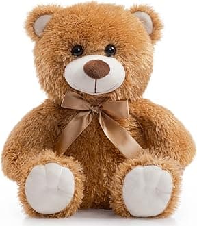 BEJOY Teddy Bear, Cute Soft Teddies, Small Soft Plush Toys, Christmas New Year Birthday Day Gift 14 Inches Brown