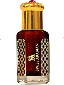 SWISSARABIAN Swiss Arabian Aljazeera 12mL, Artisanal Hand Crafted Perfume Oil Fragrance for Women and for Men, Traditional Attar Style Cologne and Body Oil