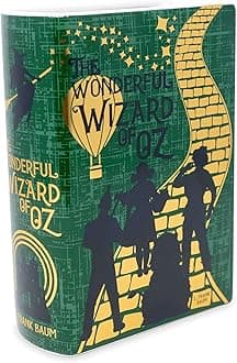 Steel Mill & Co Original Large Book-Shaped Decorative Vase, Ceramic Vases for Home Decor, Cute Bookshelf Decor, Unique Vase for Book Lovers, The Wonderful Wizard of Oz