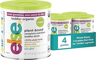 Else Nutrition Toddler Formula 12-36 mo., Plant Based Toddler Nutritional Drink - Soy & Dairy Free, Lactose Free - Complete Baby Formula (12-36 mo.), Protein Powder w/ 20+ Vitamins (22oz, 4-Pack)