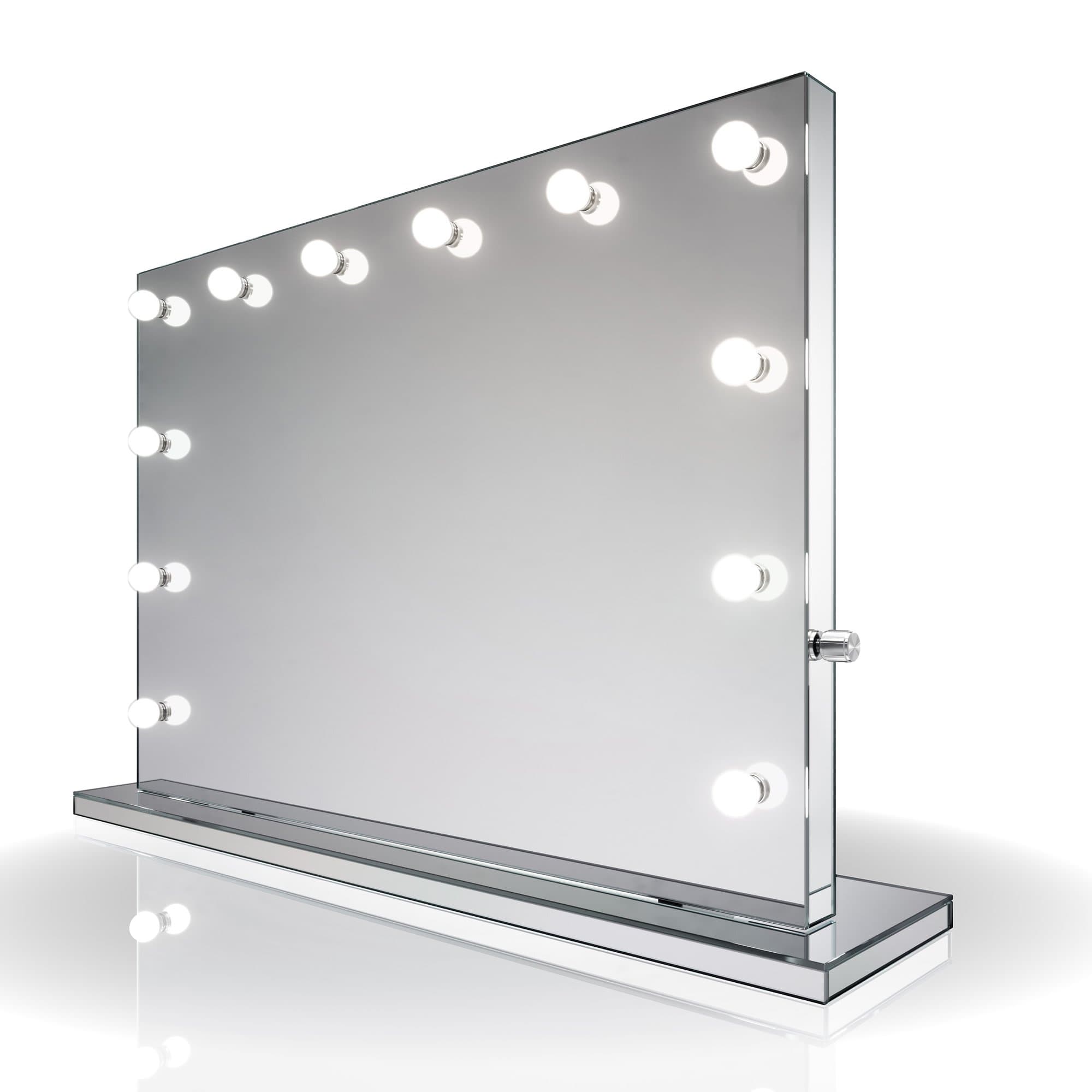 Diamond X Mirror Finish Hollywood Makeup Mirror Dimmable LED k253WW