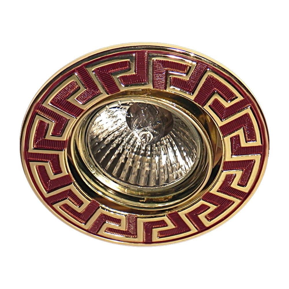 gumarcris 2570 Co Recessed Spot Light Metal with Chrome Base and Relieve Granate/Oro