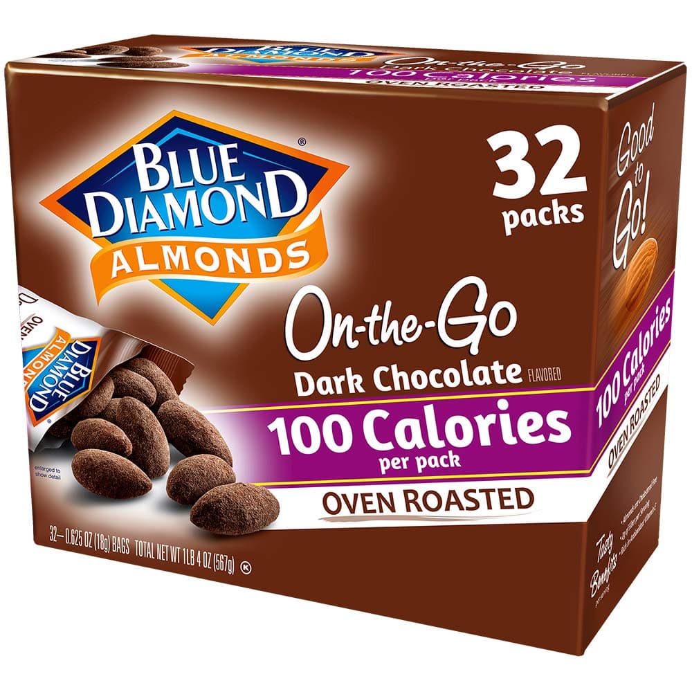 Dark Chocolate Cocoa Dusted Snack Nuts, 100 Calorie Packs, (Pack of 1, 32 Count Toal)