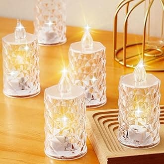 24-Pack Battery Operated Flameless Candles - Realistic Flickering LED Lights for Wedding Centerpieces, Valentine‘s Day Dining Table, Home Decor