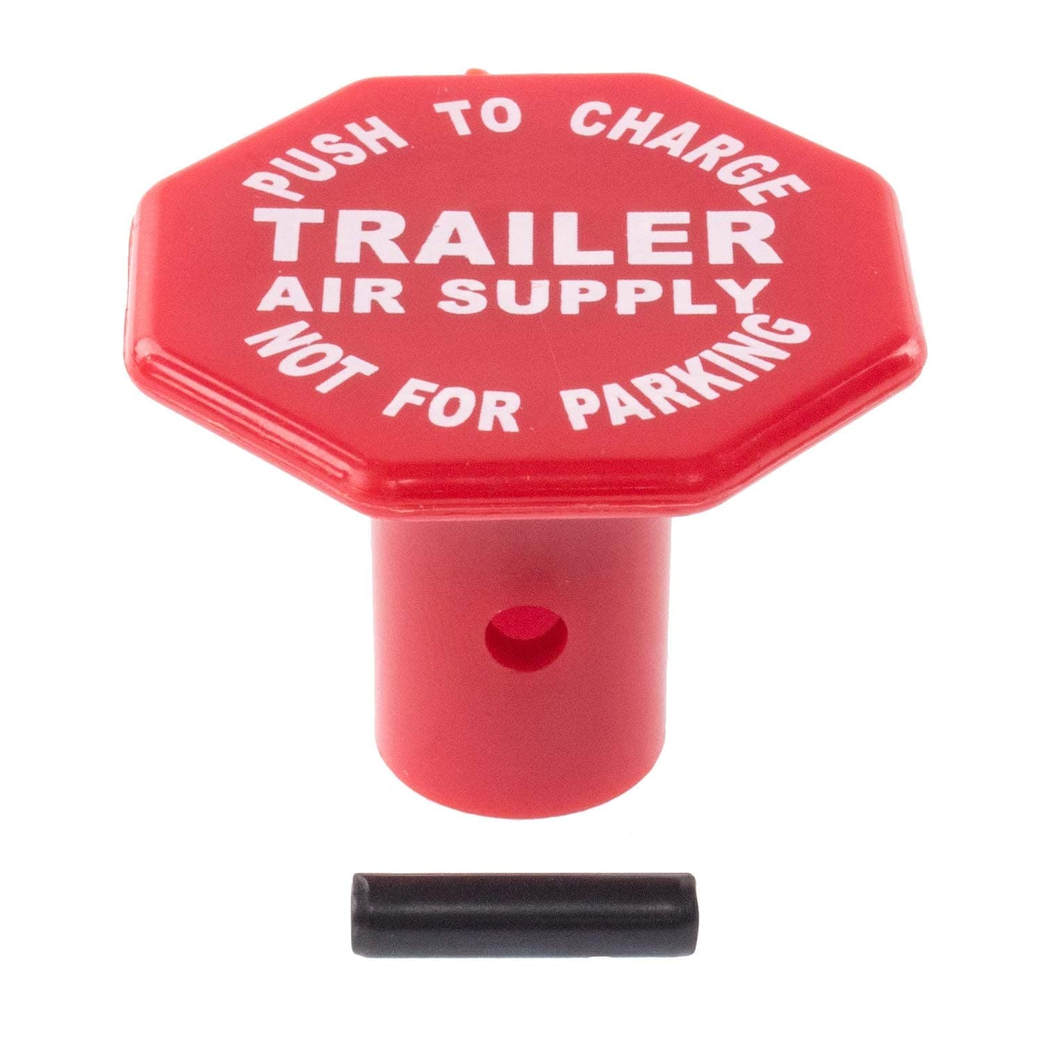 DASH AIR BRAKE CONTROL KNOB WITH ROLL PIN - MV-3 MV3 - RED TRAILER