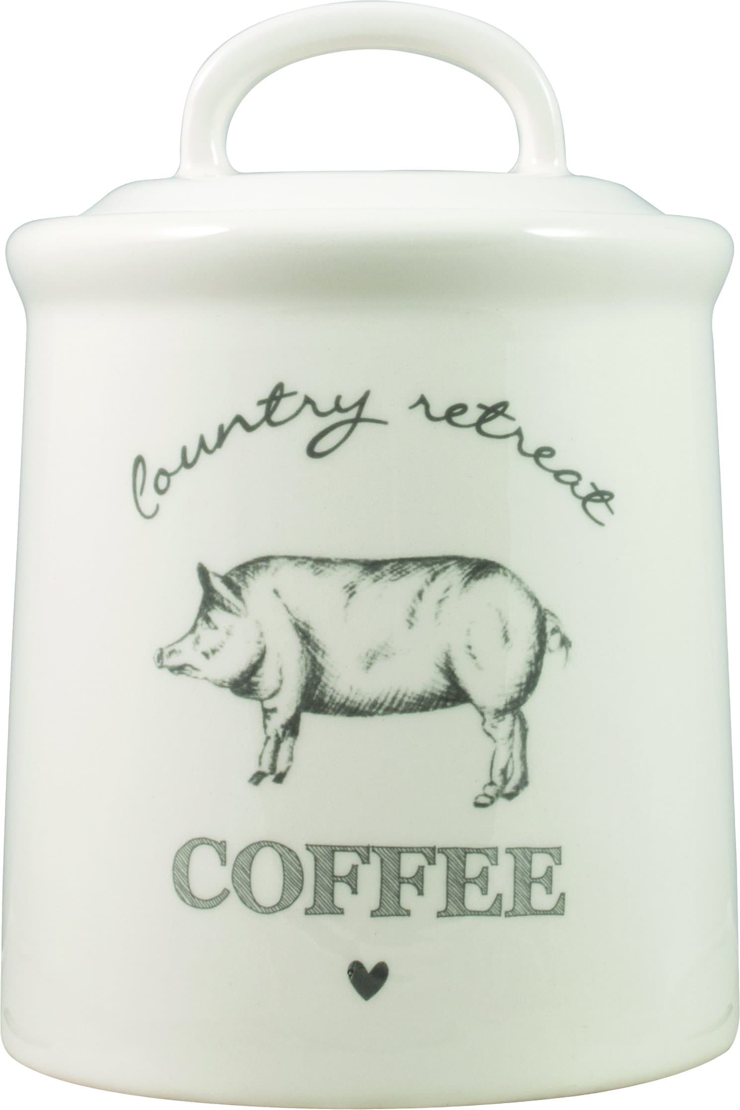 Country Retreat Coffee Canister, White