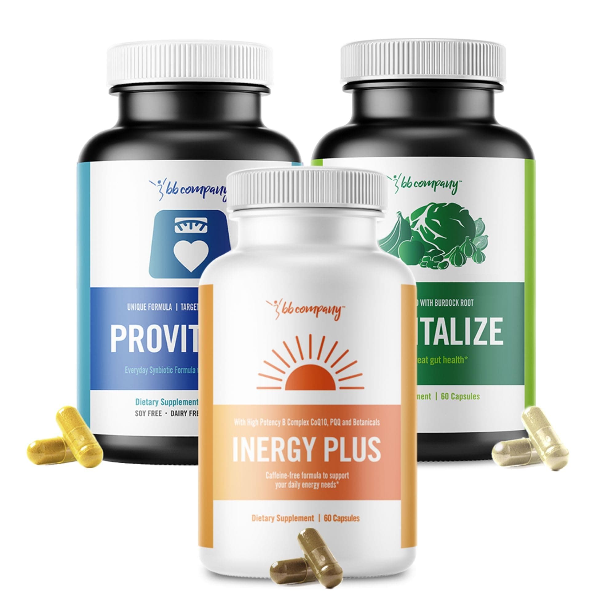 Better Body Co. Menokit Bundle | Provitalize, Previtalize and inergyPLUS bundle - Natural Menopause Probiotic and Prebiotic with a boost of energy