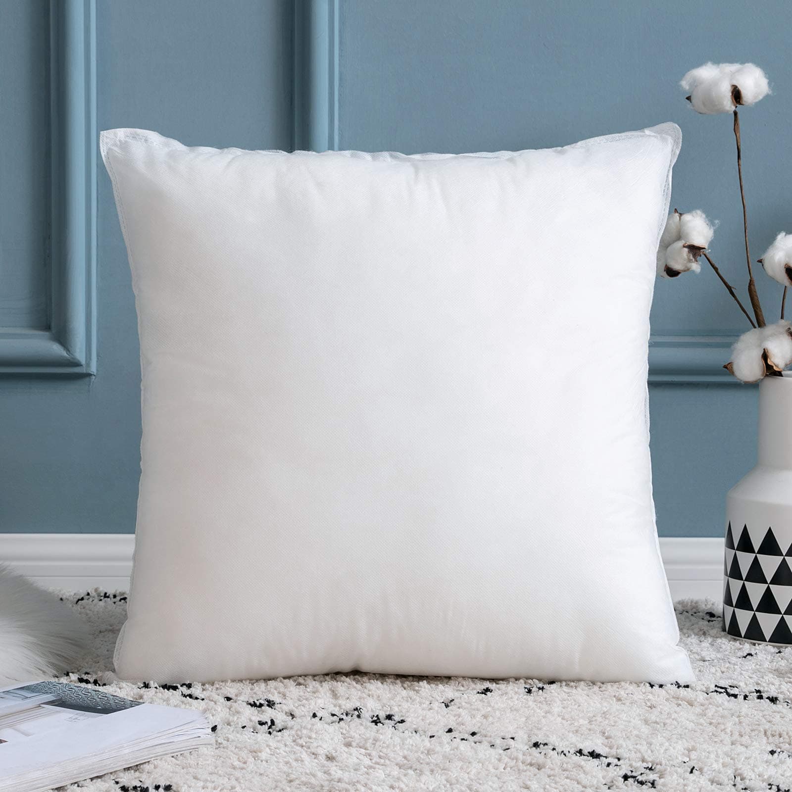 MIULEE Throw Pillow Insert 16 x 16 Inches - Hypoallergenic Stuffer Pillow Inserts Decorative Square Premium Sham Pillow Forms for Sofa Couch Bed White Cushion