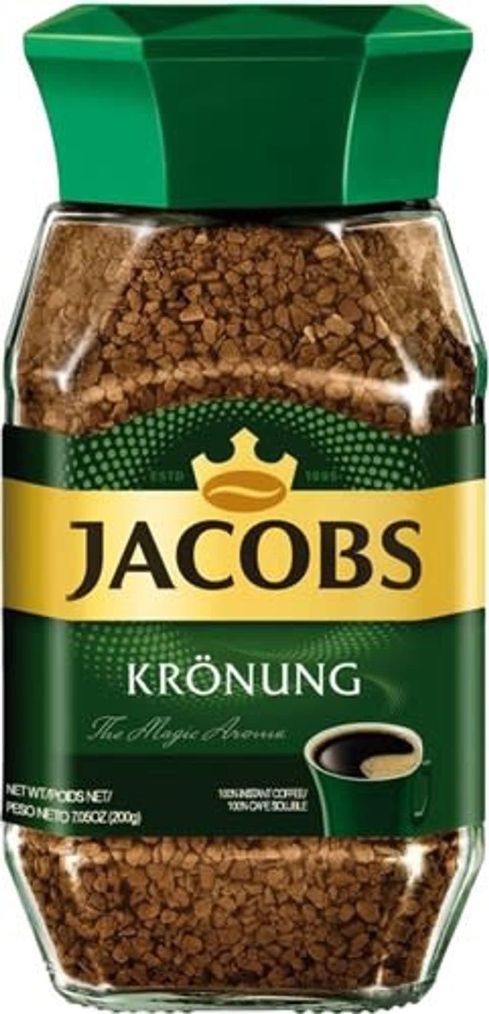 Kronung Instant Coffee 200 Gram / 7.05 Ounce (Pack of 6)