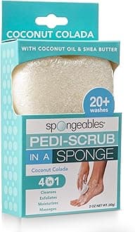 Spongeables Pedi Scrub Foot Exfoliating 20+ Wash Sponge