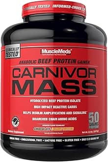 Carnivor Mass Anabolic Beef Protein Gainer, Chocolate Peanut Butter, 6 Pounds