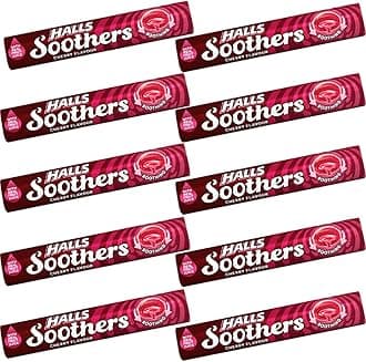 HALLS SOOTHERS -10 x 45g PACKS (CHERRY)