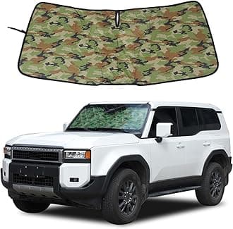 Windshield Sunshade Fit for Toyota Land Cruiser 250 Prado J250 LC250 2024+, Folding Car Sun Shade for Front Window, Auto Sun Protection Visors Blocks UV Rays and Keeps Vehicle Cool(Camouflage)