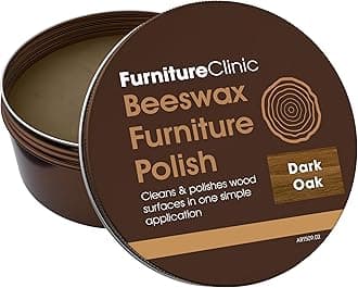 Furniture Clinic Premium Dark Oak Beeswax Polish (6.8oz/200ml) | Condition, Restore, Protect, & Waterproof Wood Furniture | Natural Wax for all Wood Types & Colors - Oak, Teak, Dark & Light