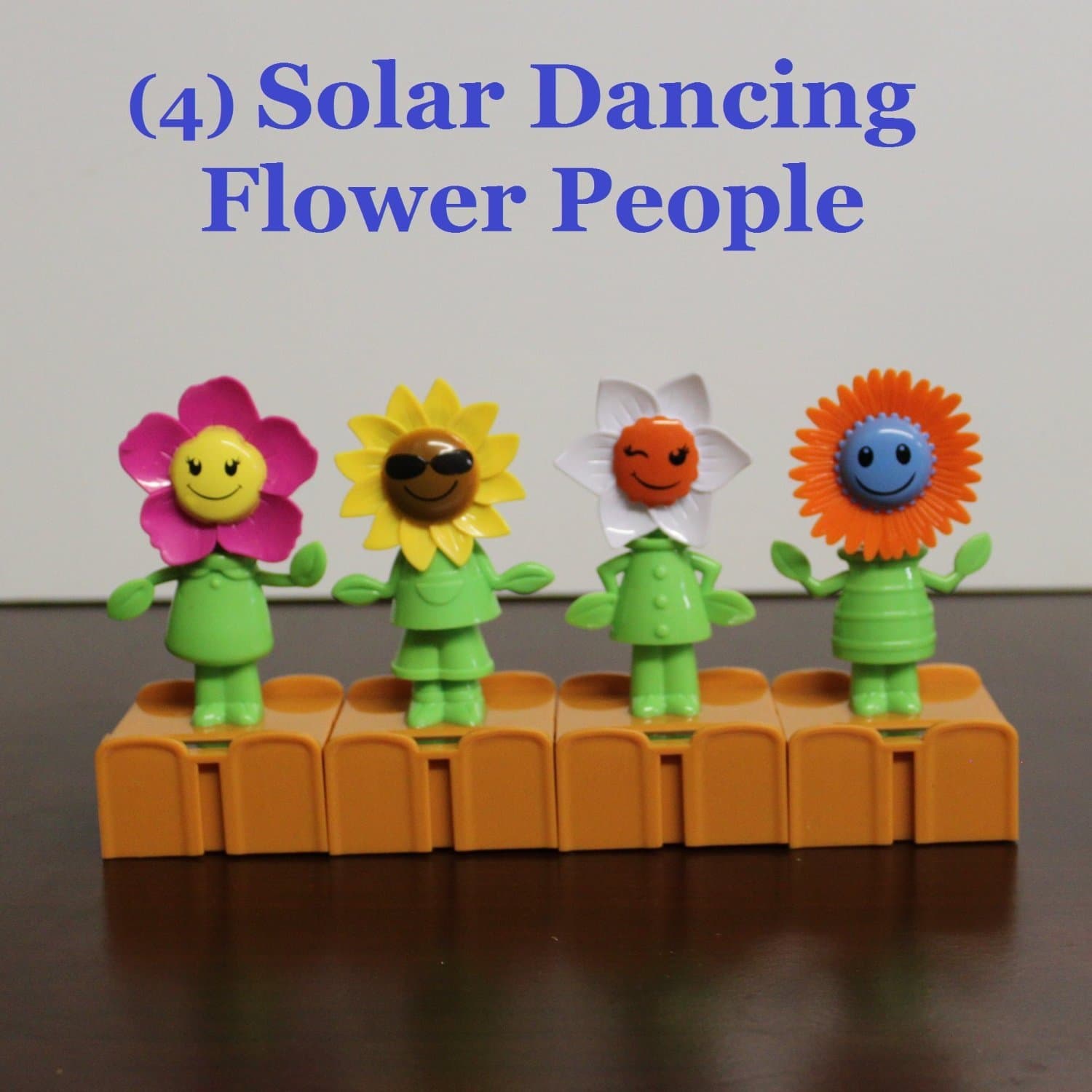 Clear Lake Solar Powered Dancing Flowers - 4 Pack of Various Flowers