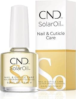 CND Nail & Cuticle Care, SolarOil for Dry, Damaged Cuticles, Infused with Jojoba Oil & Vitamin E for Healthier, Stronger Nails, 0.25 Fl Oz
