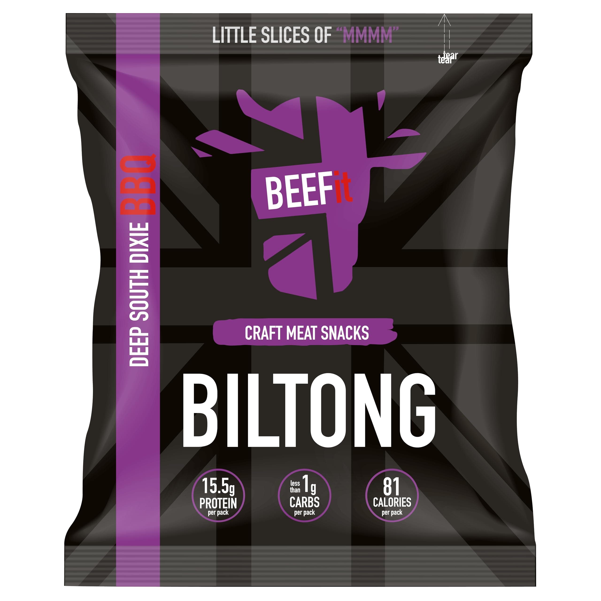 BEEFit Biltong Beef Jerky Taster Pack - Healthy High Protein Snacks, Gluten Free and Keto Friendly Snack - Perfect for On-the-Go or Fitness Enthusiasts (BBQ, 10x30g)