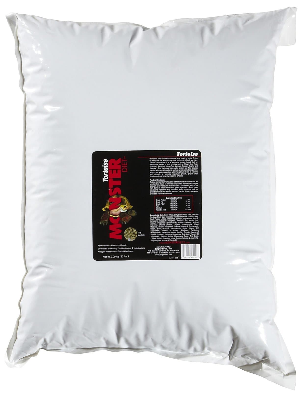 Zeigler Monster Diet - Tortoise Diet - 20 lb