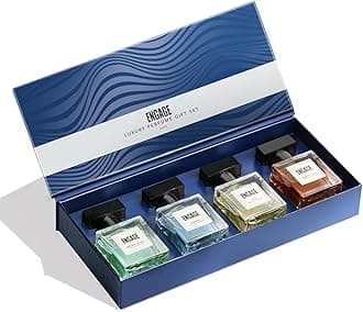 Perfume Gift Set for Men, 80ml, Luxury Long Lasting Eau De Parfum, Travel Size Perfume Combo 20ml x 4, Ideal Gift for Men