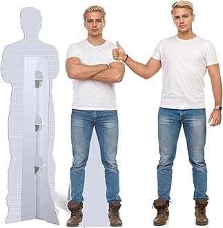 Custom Life Size Cardboard Cutout, Personalized Stand-up Cutouts, Upload Your Photo, Can Improve The Clarity of The Picture, Customized Standee for Wedding, Graduation, Birthday (Single)