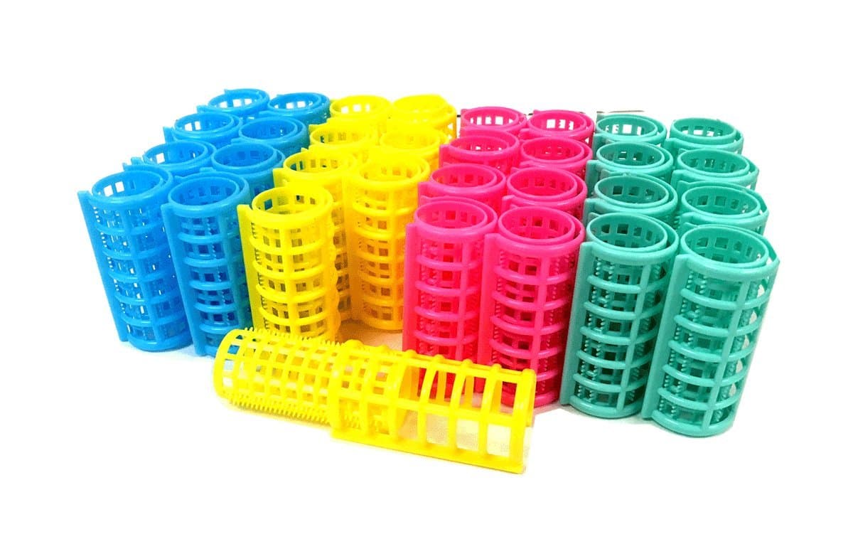 32pc x 30.5mm (1.2") DIY Medium Grip Cling Roller Curler Hair Styling Hairdressing Tool
