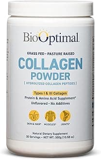 Collagen Peptides Powder - Grass-Fed, Pasture-Raised Hydrolyzed Protein Supplement for Skin, Hair, & Nails - Non-GMO, Zero Sugar Daily Supplement for Men & Women (30 Servings)