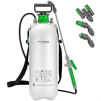 VIVOSUN 2.1 Gallon Pump Pressure Sprayer, 8L Pressurized Lawn & Garden Water Spray Bottle with 3 Water Nozzles, Adjustable Shoulder Strap, Pressure Relief Valve, for Plants and Cleaning