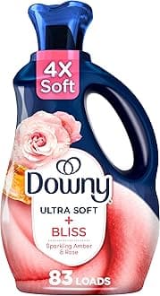 Downy Ultra Soft Fabric Softener Liquid, Bliss, Sparkling Amber and Rose, 56 fl oz, 83 Loads