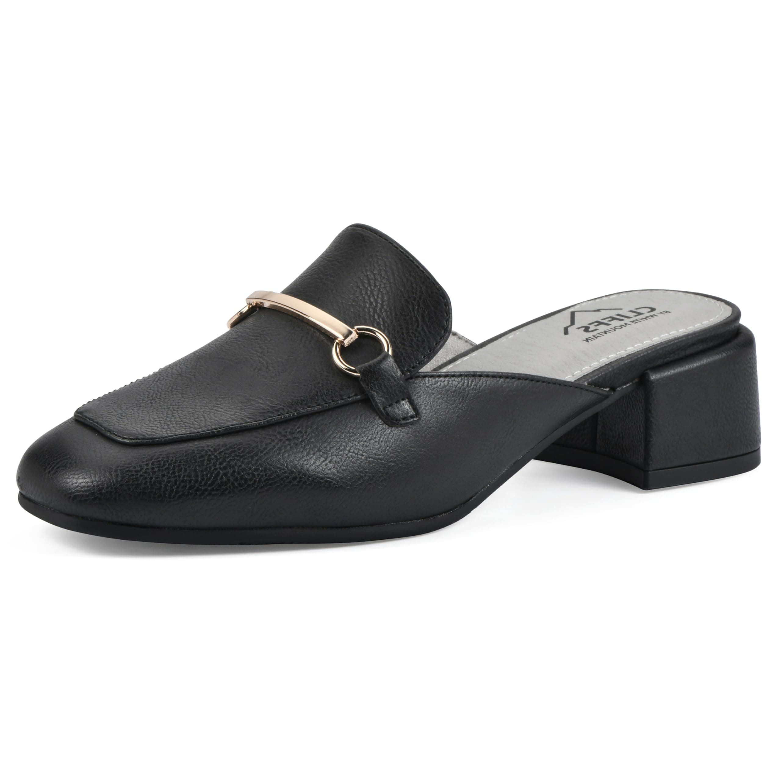 CLIFFS BY WHITE MOUNTAIN Women's Quin Low Block Heel Loafer Style Mule