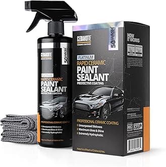Platinum Rapid Ceramic Paint Sealant Spray - 14 oz Bottle - Maximum Gloss & Shine – Extremely Hydrophobic – Unmatched Slickness - Ceramic Spray Coating - 50 Wash Rating