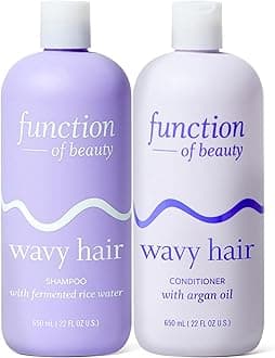 Wavy Hair Shampoo & Conditioner XL Set - Sulfate-Free Shampoo & Conditioner Duo for Natural Wavy Texture - Lightweight, Anti-Frizz, Strengthening & Hydrating - Hair Care Products
