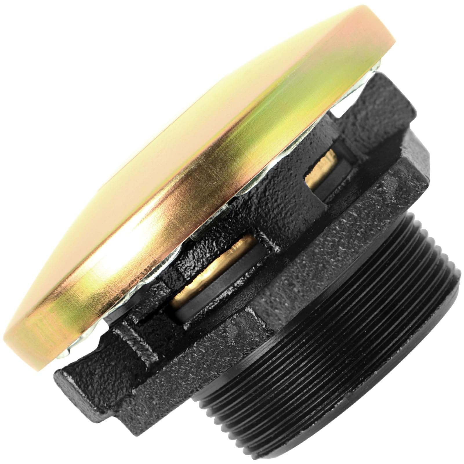 Transfer Tank Vented Fuel Cap w/Threaded Neck,Diesel Tank Cap with 2 Inch Base,Fuel Venting Pressure Gas Fill Lid for Diesel Transfer/Auxiliary/Storage Truck Tool Box